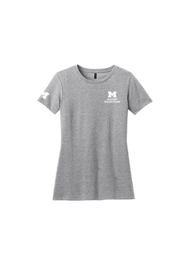 Women's Short Sleeve Crew Neck Tee - Heathered Grey