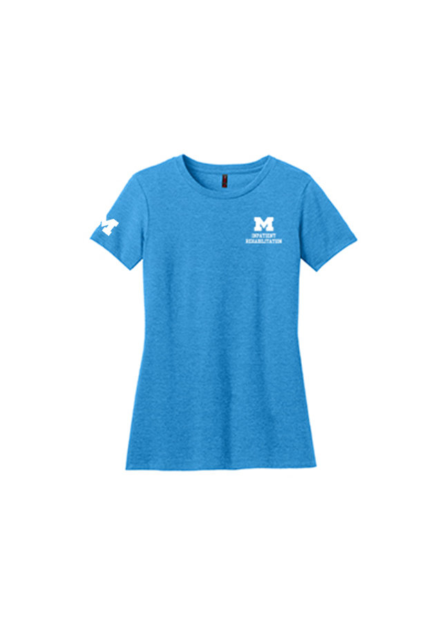 Women's Short Sleeve Crew Neck Tee - Heathered Light Blue