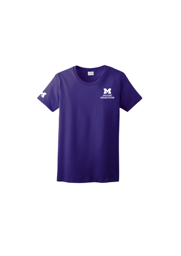 Hanes Women's Short Sleeve Cotton Tee - Purple