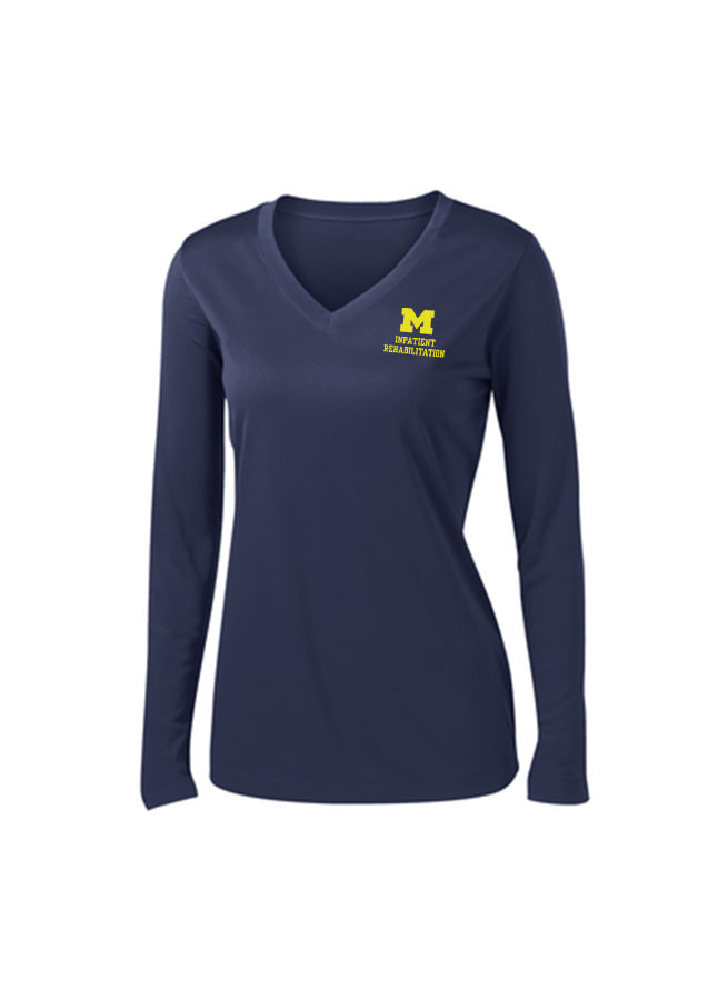 Women's Long Sleve Performance Tee - Navy