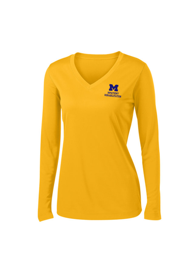 Women's Long Sleve Performance Tee - Gold