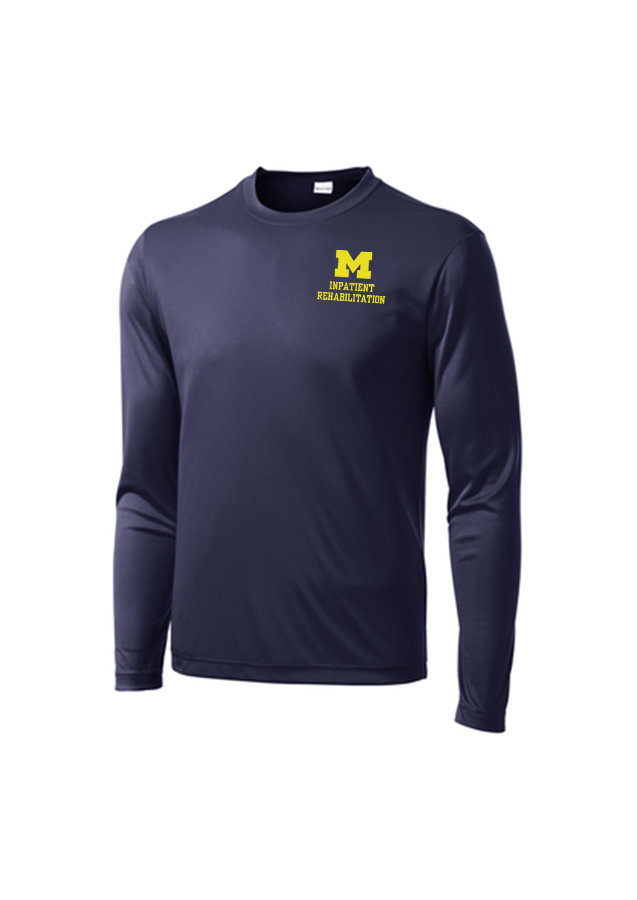 Men's Long Sleve Performance Tee - Navy
