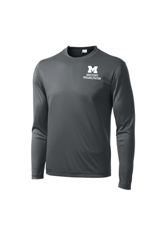 Men's Long Sleve Performance Tee - Iron Grey
