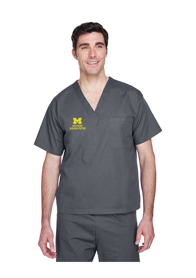 Scrub Top -  Charcoal