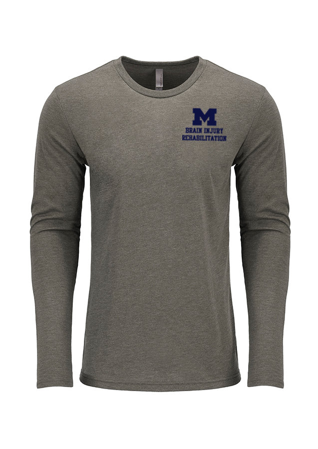 Next Level Unisex Long Sleve Cotton Tee - Grey