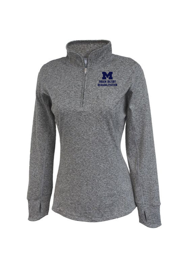 Women's Mid Weight 1/4 Zip - Heathered Black Women's Mid Weight 1/4 Zip - Heathered Black
