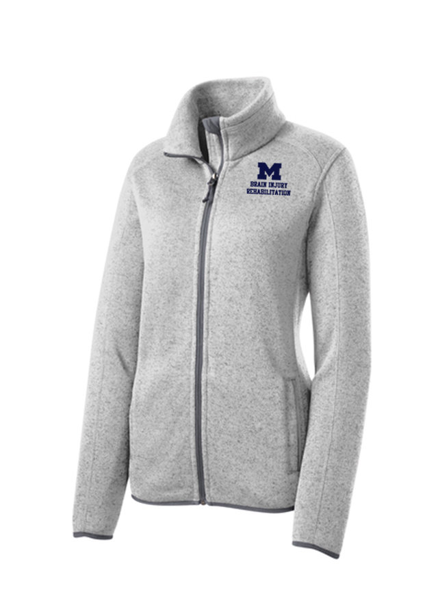 Women's Fleece Full Zip Jacket - Grey