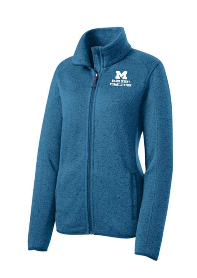Women's Fleece Full Zip Jacket - Blue