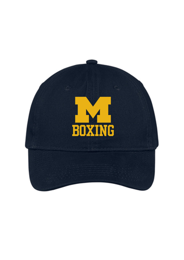 Unstructured Cotton Twill Hat (Embroidered) - Navy