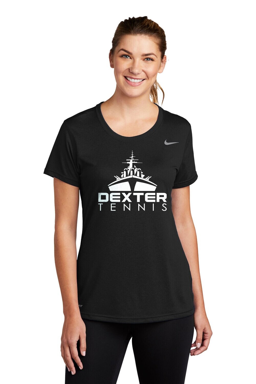 Nike Women's Short Sleeve Performance T-Shirt Black, White Nike Women's Short Sleeve Performance T-Shirt Black, White