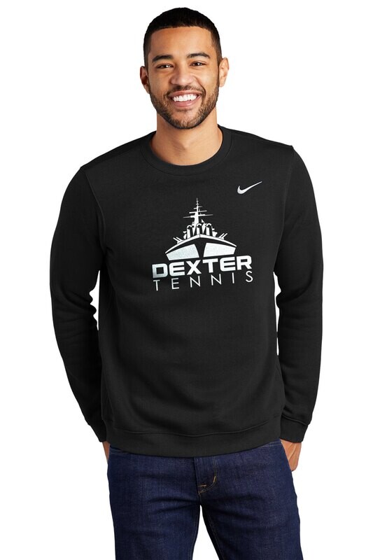 Nike Cotton Crew Neck Sweatshirt - Black, White