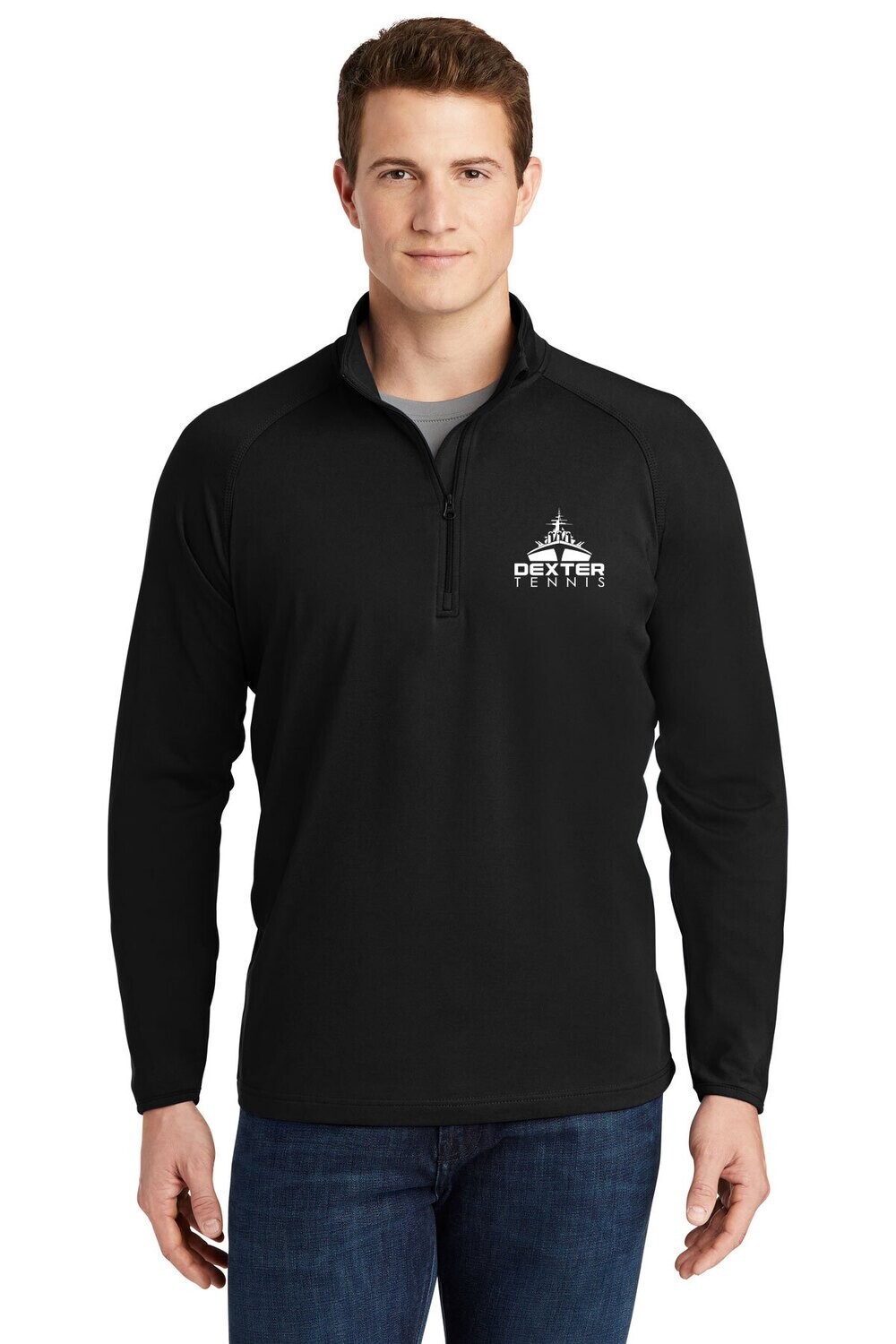 Adult Performance 1/4 Zip- Black, White Adult Performance 1/4 Zip- Black, White