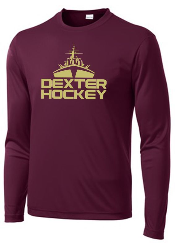 Men's Long Sleeve Performance T - Black, Maroon, Grey Concrete Heather, White