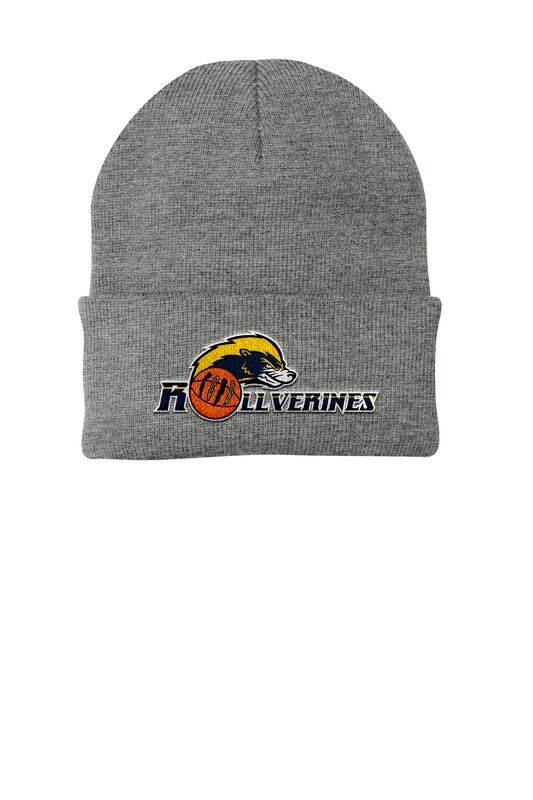 Knit Beanie- Navy / Grey