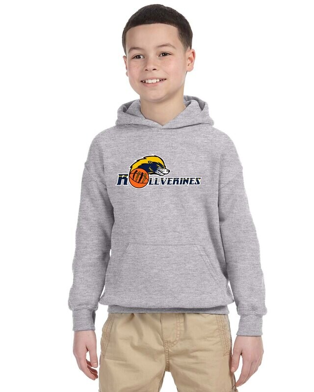 Gildan Hooded Sweatshirt (youth sizes available)- Sport Grey