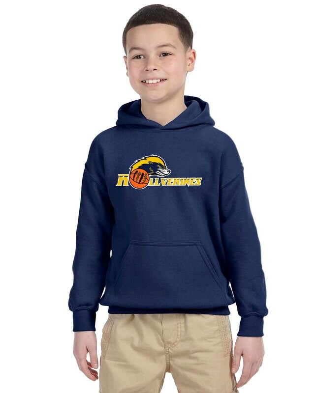 Gildan Hooded Sweatshirt (youth sizes available) - Navy
