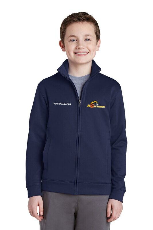 Sport Tek Performance Full Zip Sweatshirt (youth sizes available) - Navy