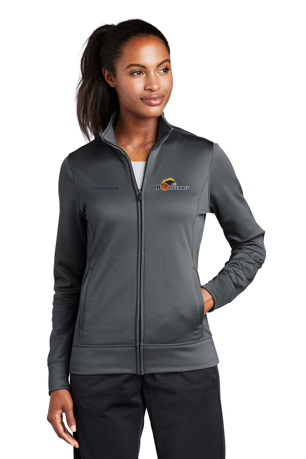 Sport Tek Women's Performance Full Zip Sweatshirt - GREY Sport Tek Women's Performance Full Zip Sweatshirt - GREY