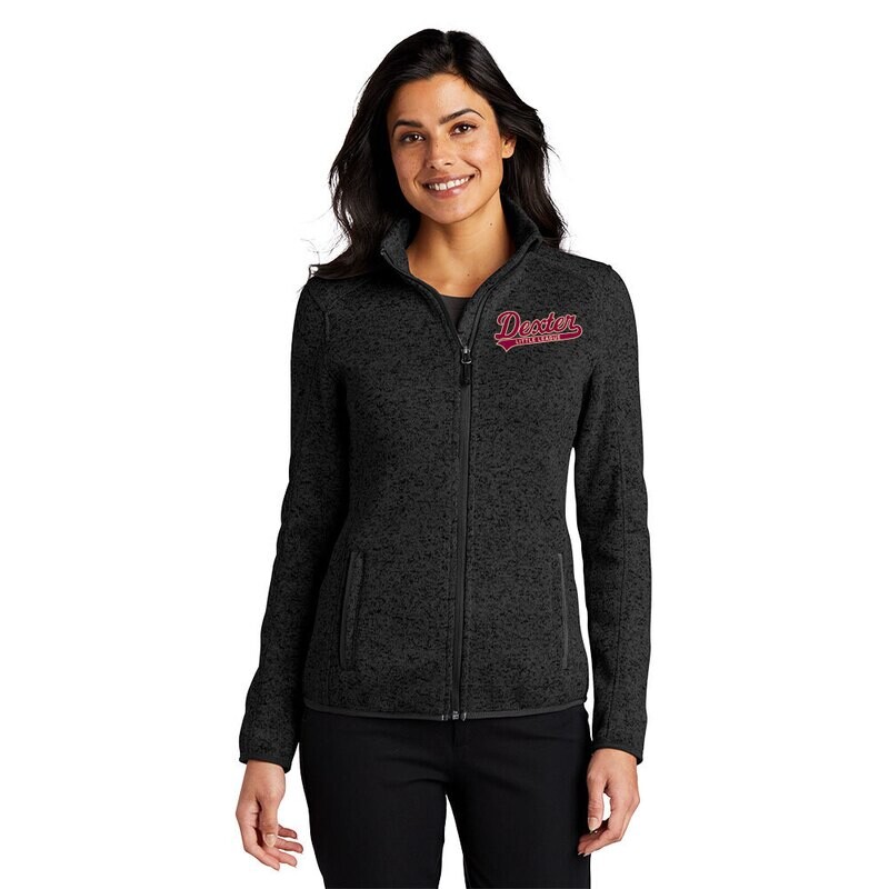 Women's Full Zip - Heather Black
