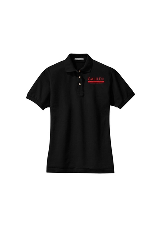 Cotton Women's Polo - Black Cotton Women's Polo - Black