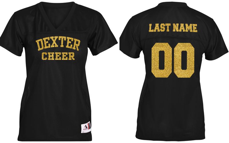 [REQUIRED- VARSITY ONLY] Glitter Print Jersey - Black