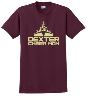 Cheer Mom Tee - Maroon With Metalic Gold Print Cheer Mom Tee - Maroon With Metalic Gold Print