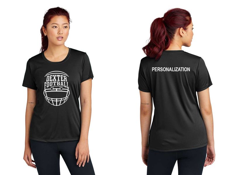 Women's Short Sleeve Performance T- Black, Maroon