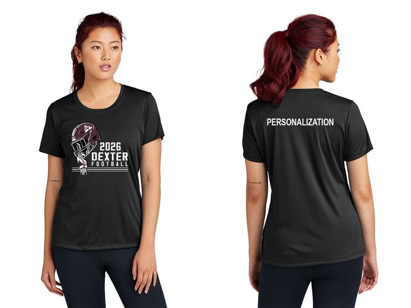 Women's Short Sleeve Performance T- Black, Maroon