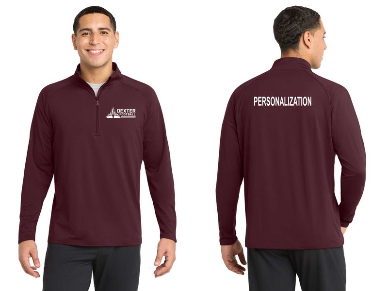 Sport Tek 1/4 Zip - Black, Maroon