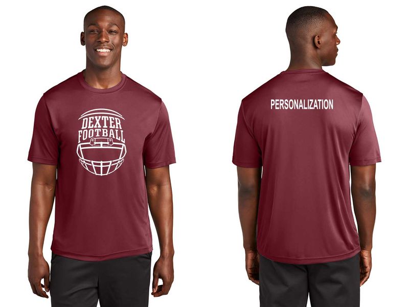 Short Sleeve Performance T- Black, Maroon