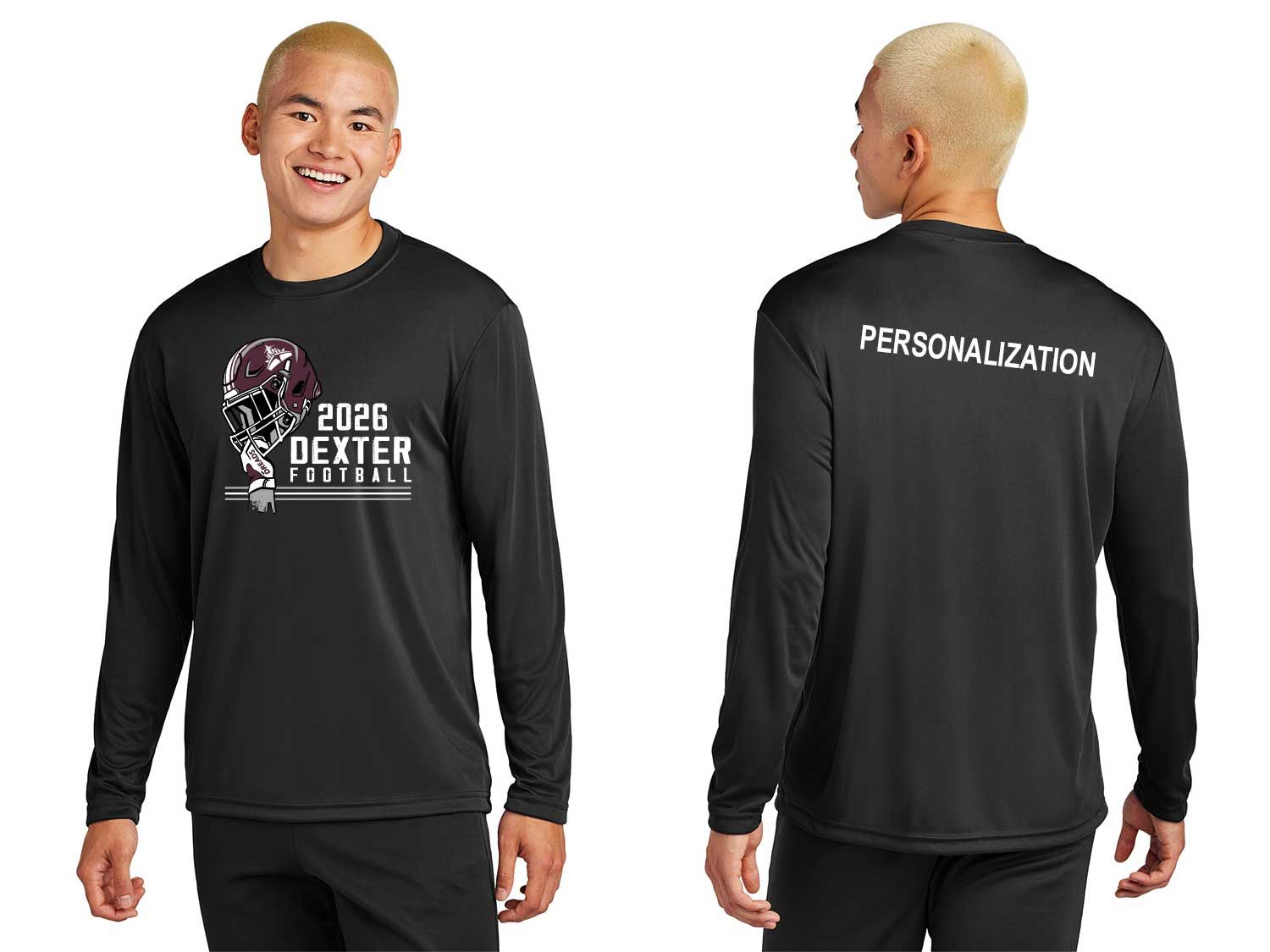 Long Sleeve Perfomance T - Black or Maroon