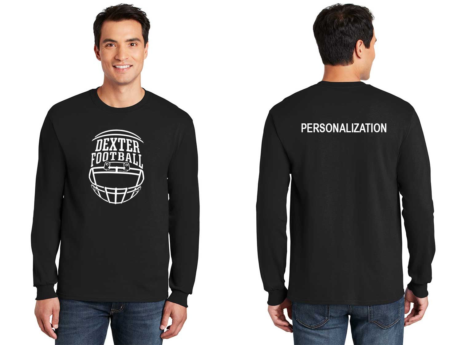Soft Cotton Long Sleeve T-Shirt- Black, Maroon