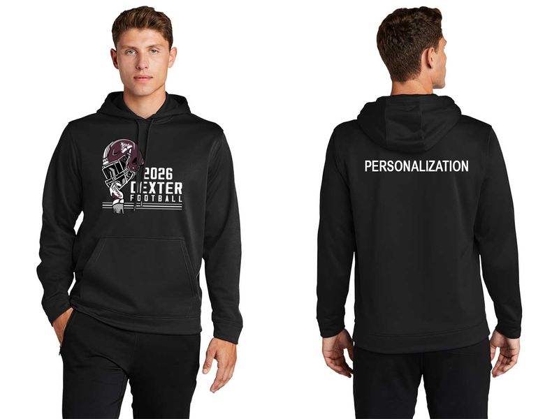 Sport Tek Performance Hoodie - Black, Maroon