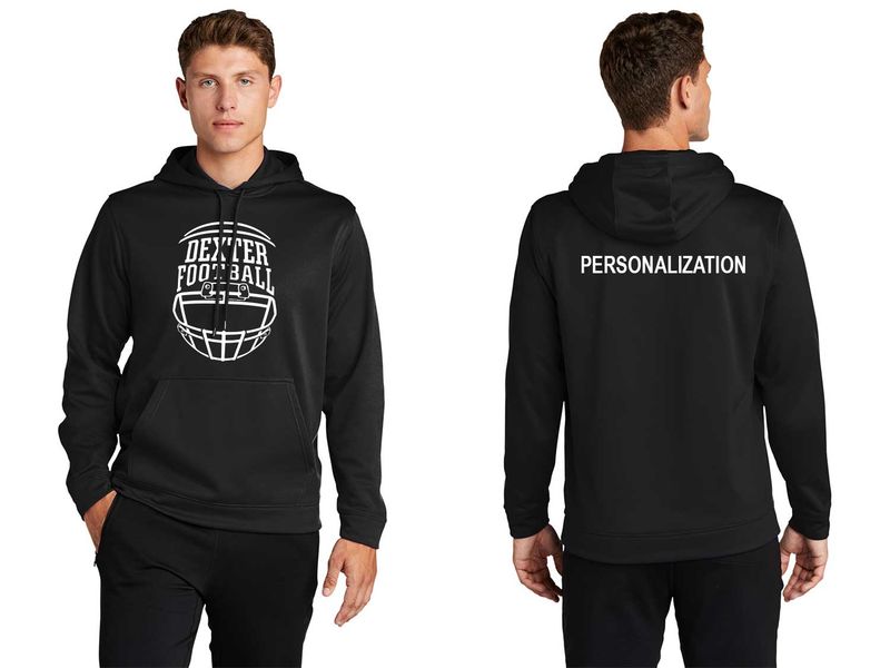 Sport Tek Performance Hoodie - Black, Maroon