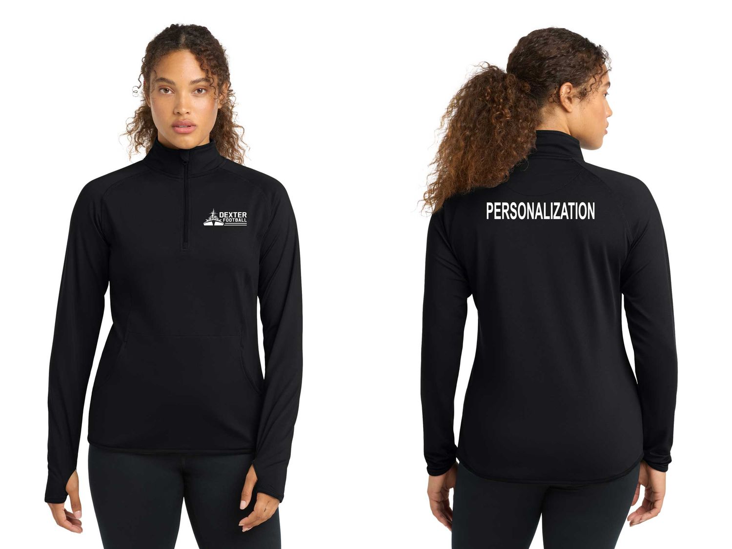 Women's Sport Tek 1/4 Zip - Black, Maroon Women's Sport Tek 1/4 Zip - Black, Maroon