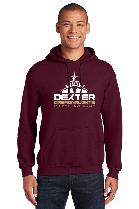 Unisex Cotton Hoodie - Maroon/Black/Heather Grey