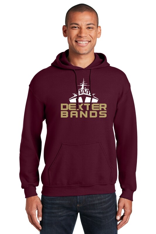 Unisex Cotton Hoodie - Maroon/Black/Heather Grey