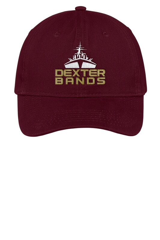 Brushed Twill Low Profile Cap -Black/Maroon
