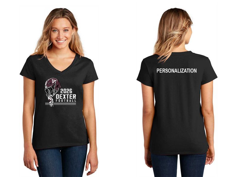 Women's Re-Tee Heather V-Neck-Black, Maroon
