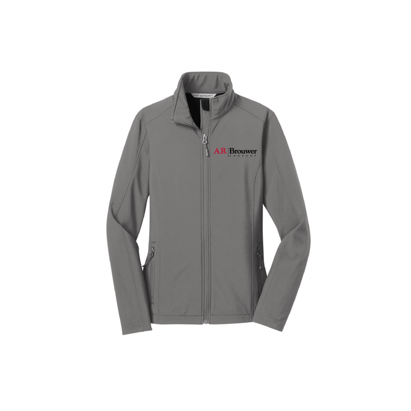 Ladies Core Soft Shell Jacket- Black, Grey