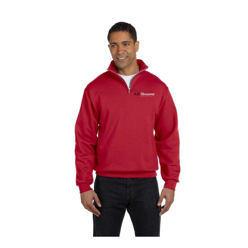 1/4 Zip Collar Sweatshirt0 Black, Red