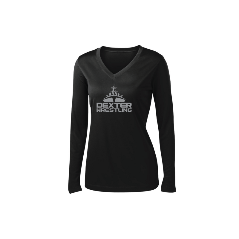 Ladies Sport-Tek Long Sleeve Performance Tee- Black