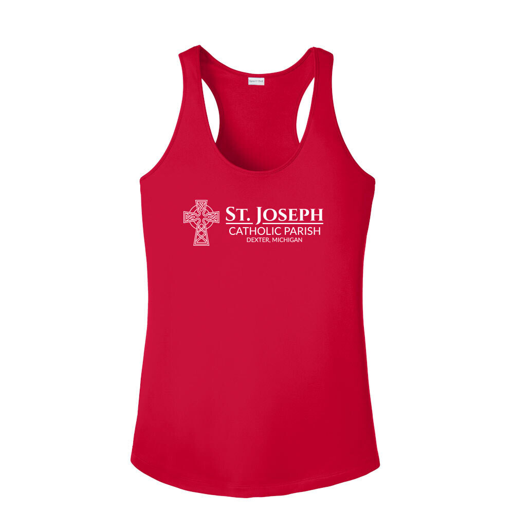Women's Performance Racerback Tank- Red or Grey