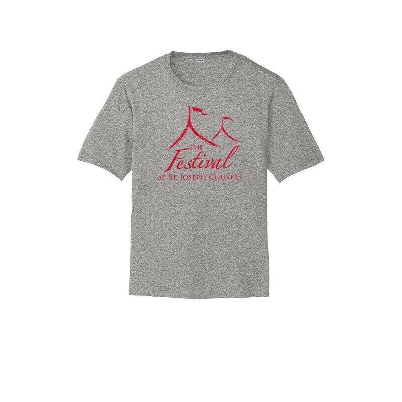 Unisex Performance Tee (Youth Sizes Available)- Red or Light Grey