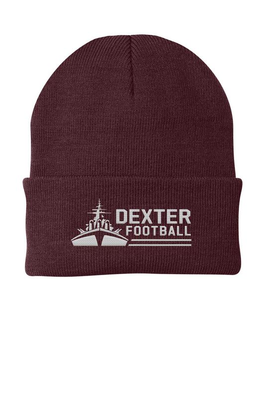 Knit Beanie-Black, Maroon