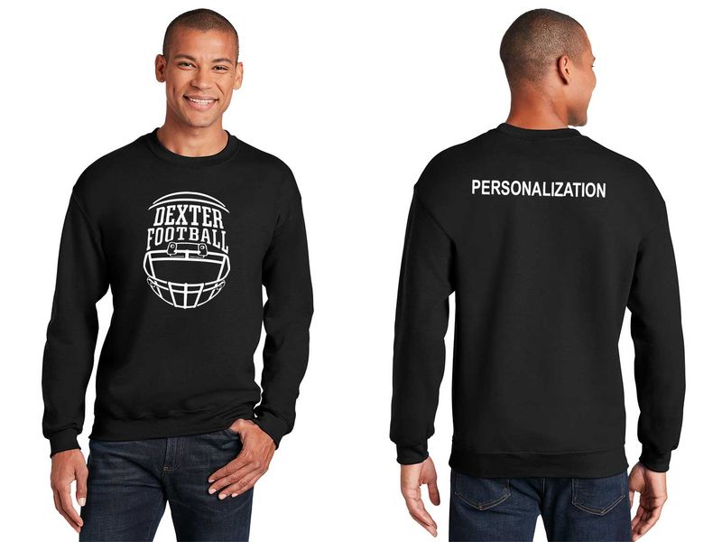 Cotton Crewneck Sweatshirt- Black, Maroon