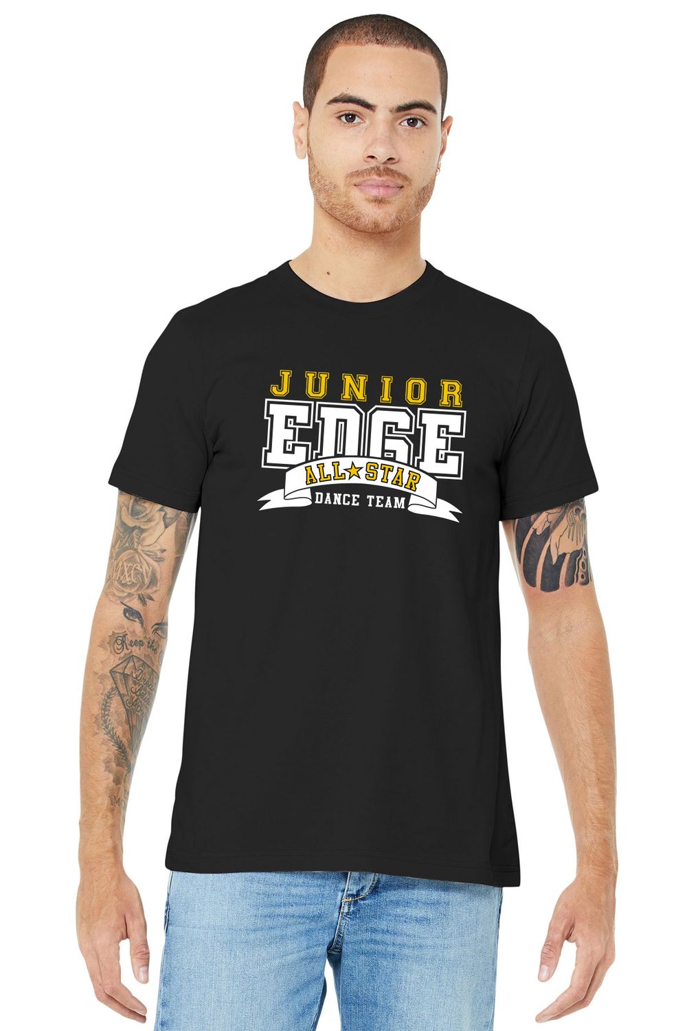 JUNIOR EDGE Unisex Jersey T-Shirt-Solid Black (Youth Sizes Available) JUNIOR EDGE Unisex Jersey T-Shirt-Solid Black (Youth Sizes Available)