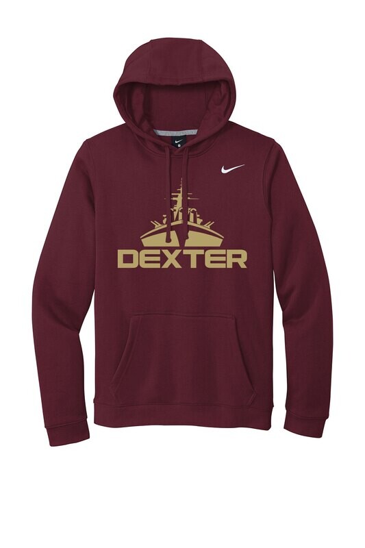 Nike Cotton Fleece Hooded Sweatshirt - Black or Maroon