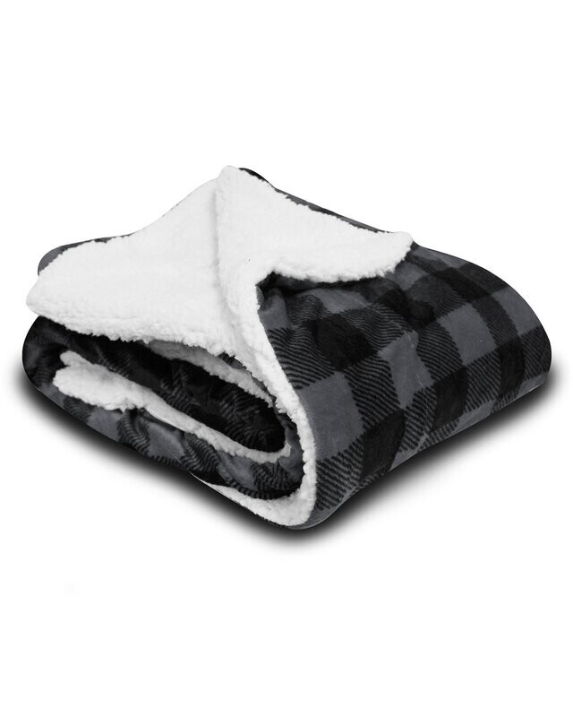 NEW-Sherpa Blanket-Black or Buffalo Black
