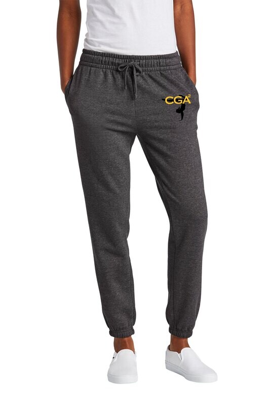 Women’s V.I.T.  Fleece Sweatpant-Black/Dk Heather Grey